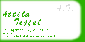 attila tejfel business card